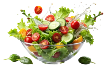 Fotobehang fresh salad with tomatoes © Runa