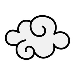 Clouds in Chinese style icon