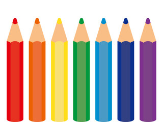 虹色(七色)の色鉛筆