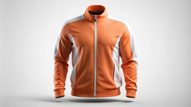 Blank tracksuit jacket mockup for design presentation, tracksuit, jacket, mockup, , rendering, sportswear, blank
