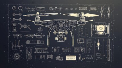 Drone Technical Drawing.