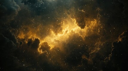 Fototapeta premium Tiny stars scattered across a dynamic, realistic night sky, shining brightly against a soft backdrop of swirling clouds and dark hues
