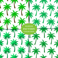 Obraz premium green palm trees Seamless Pattern Background