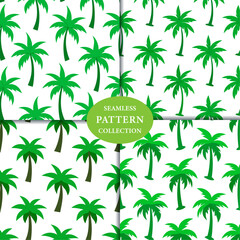 green palm trees Seamless Pattern Background