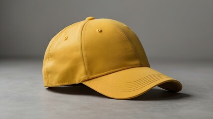 Blank yellow cap mockup for design presentation
