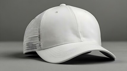 Blank white cap mockup for design presentation
