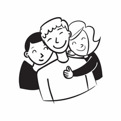 Family Doodle Line art