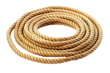 coil of rope isolated on a white background