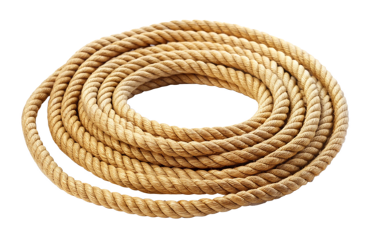 coil of rope isolated on a white background