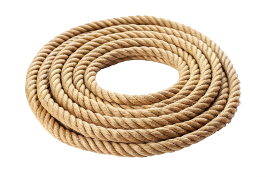 coil of rope isolated on a white background