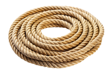 coil of rope isolated on a white background
