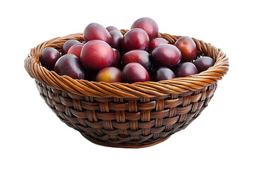 Obraz premium A woven basket overflowing with a variety of fresh, colorful fruits, including apples, bananas, and oranges. 