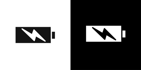 Naklejka premium battery icon Flat vector set outline