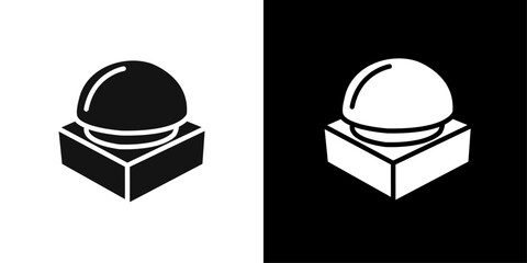 Buzzer icon Flat vector set outline