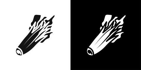 Celery icon Flat vector set outline
