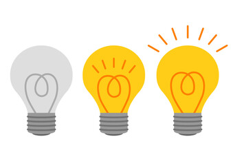 電球のイラストのセット
