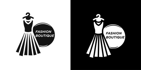 Fashion boutique icon Flat vector set outline