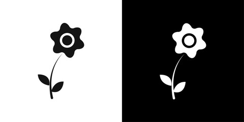 Flower icon Flat vector set outline