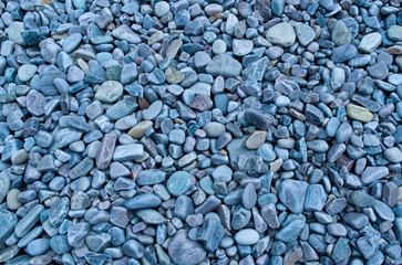 Pebbles of a beach at Hwanggeumsan Mountain near Seosan-si, South Korea