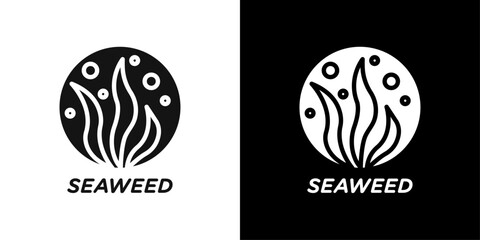 Seaweed icon Flat vector set outline