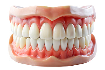 Fototapeta premium model of human ideal teeth isolated on a white background