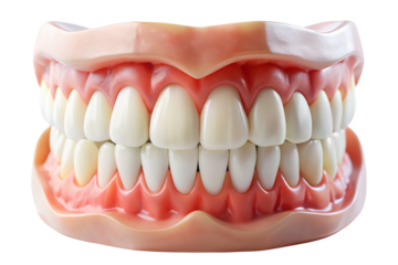 model of human ideal teeth isolated on a white background