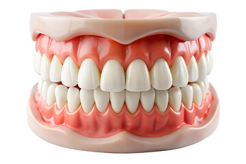 Fototapeta premium model of human ideal teeth isolated on a white background