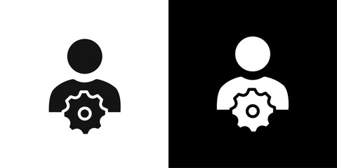 User Management Icon Flat vector set outline