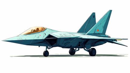 A side profile of a futuristic fighter jet with detailed armor plating and advanced weaponry. Futuristic Armor. Illustration