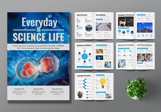 Everyday in Science life Magazine Template