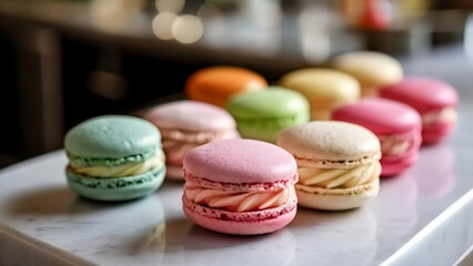  Deliciously colorful macarons ready to be savored