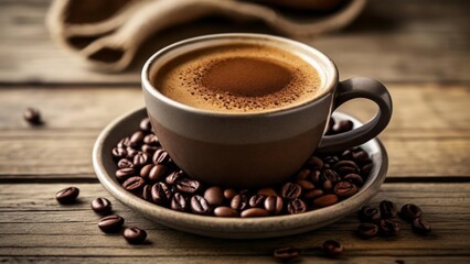 Fototapeta premium A moment of coffee indulgence