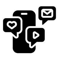 Fototapeta premium social media Solid icon