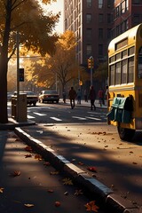 Obraz premium street in autumn