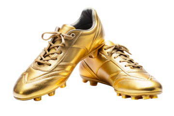 pair of golden boots isolated on a white background png
