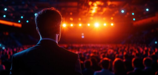 Business event audience from behind