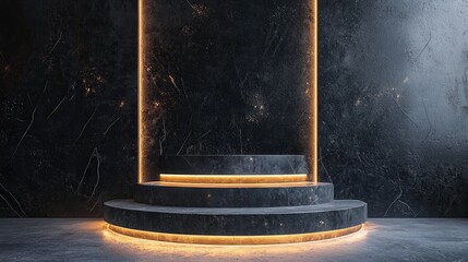 Luxurious Minimalist Podium with Highlighted Display Platform