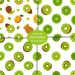 Kiwi fruits Seamless Pattern Background