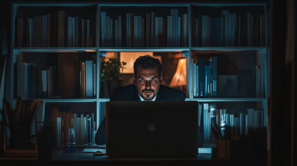 Hiding Behind Desk In Office.