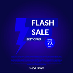 Flash Sale Banner Template, Fully Edatibale Vacter Illustration