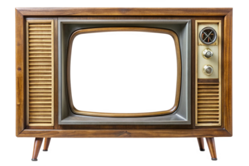 vintage tv isolated on a white background