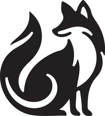 Fox icon silhouette vector style 

