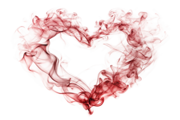heart shaped smoke isolated on a white  background png