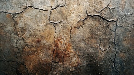 Obraz premium Textured Stone Like Rough Cracked Abstract Vintage Background with Crusty Gritty Earth Mineral