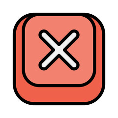 Obraz premium Delete button icon