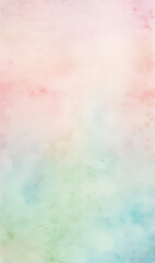 Obraz premium A textured paper background with a faded pastel watercolor effect, blending soft blues, pinks, and greens, creating a subtle and artistic mobile wallpaper