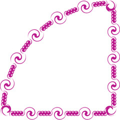 Aesthetic Abstract Wavy Decorative Geometric Shape Frame