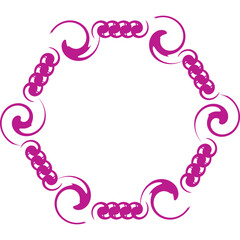 Aesthetic Abstract Wavy Decorative Geometric Shape Frame