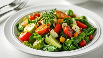  Fresh and vibrant salad ready to be savored