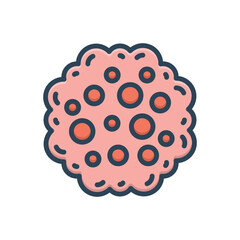 Color illustration icon for mold